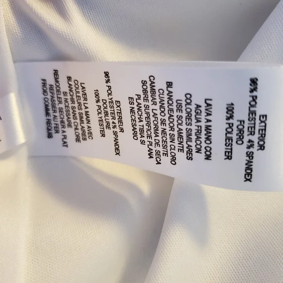 NWOT J Howard Sleevless White Dress with Blue Lace Overlay Sz16 - Picture 6 of 17